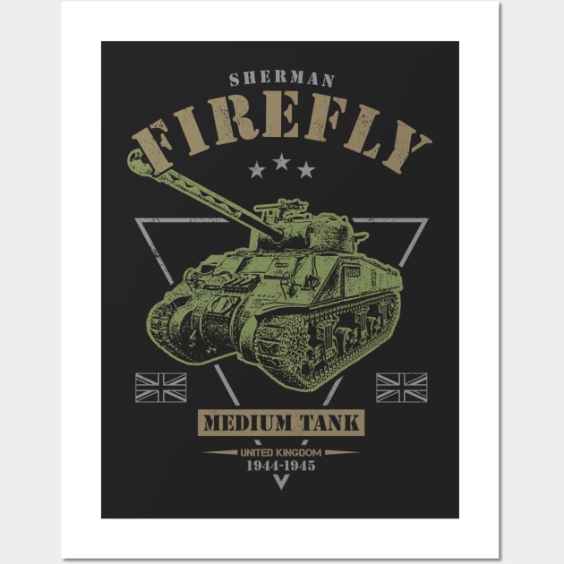 Sherman Firefly Tank Wall Art by Military Style Designs